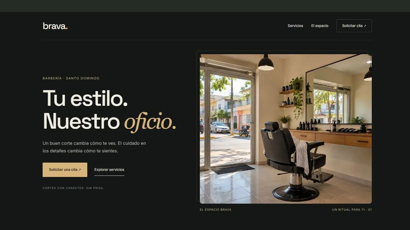 Demo Essential de Brava, barbería en Santo Domingo