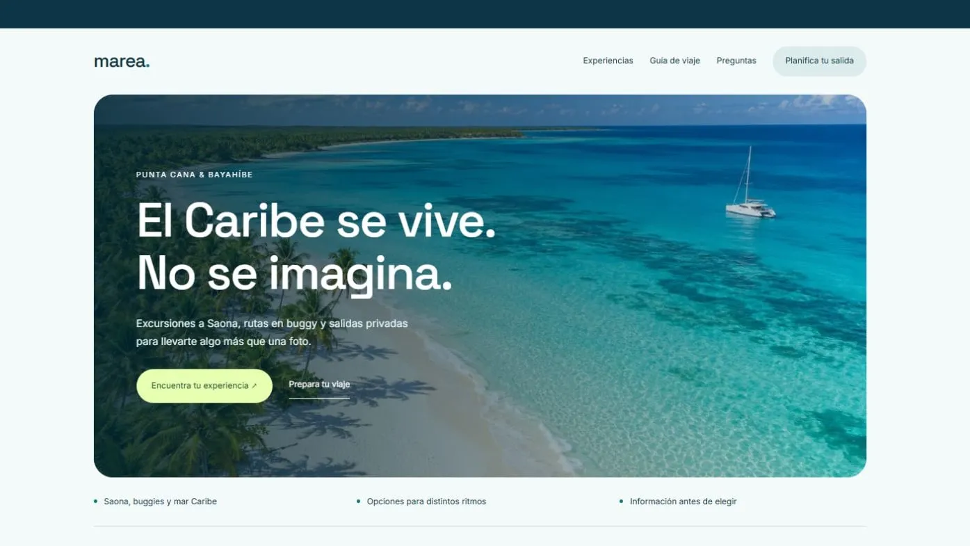 Demo Growth de Marea con excursiones en República Dominicana